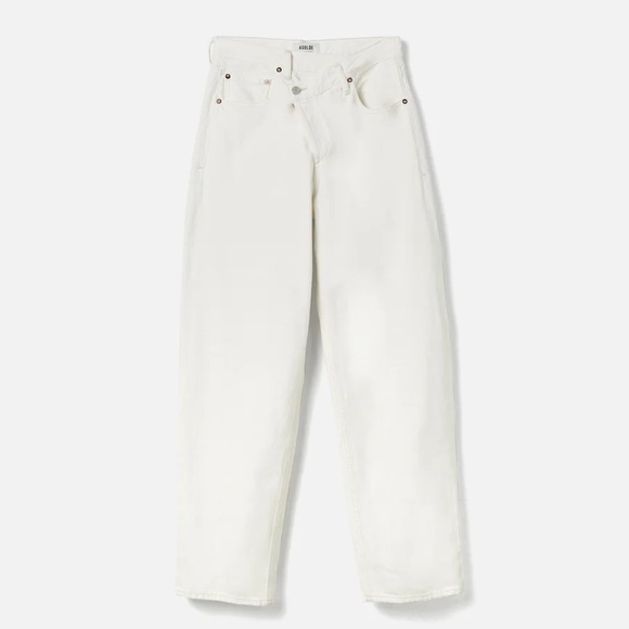 EUC Agolde criss cross straight jeans in white, SZ 27 - Picture 2 of 9